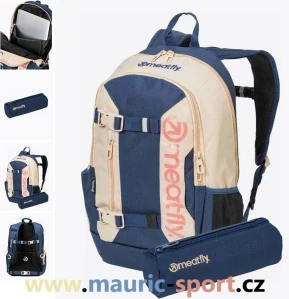 Batoh Meatfly Basejumper, Beige / Sea + PENÁL V CENĚ