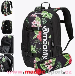 Meatfly batoh Basejumper, Tropical Black, 22 L + PENÁL V CENĚ